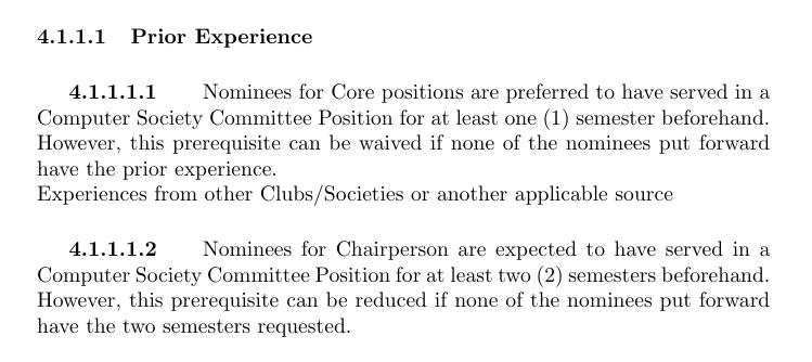Prior Experience