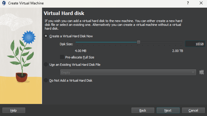 Allocate storage